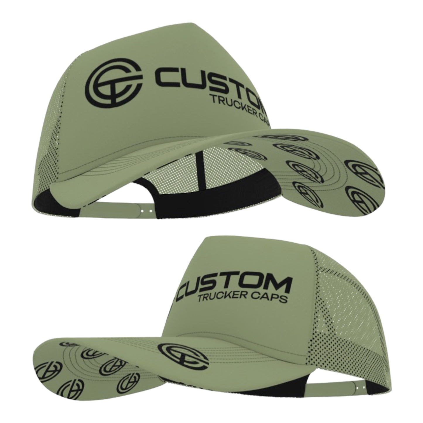 Design Your Own: Choose Colours. Your Logo/Text Embroidered on FRONT, BRIM TOP and UNDER BRIM. MINIMUM QTY:50 / $20.95 plus gst per cap